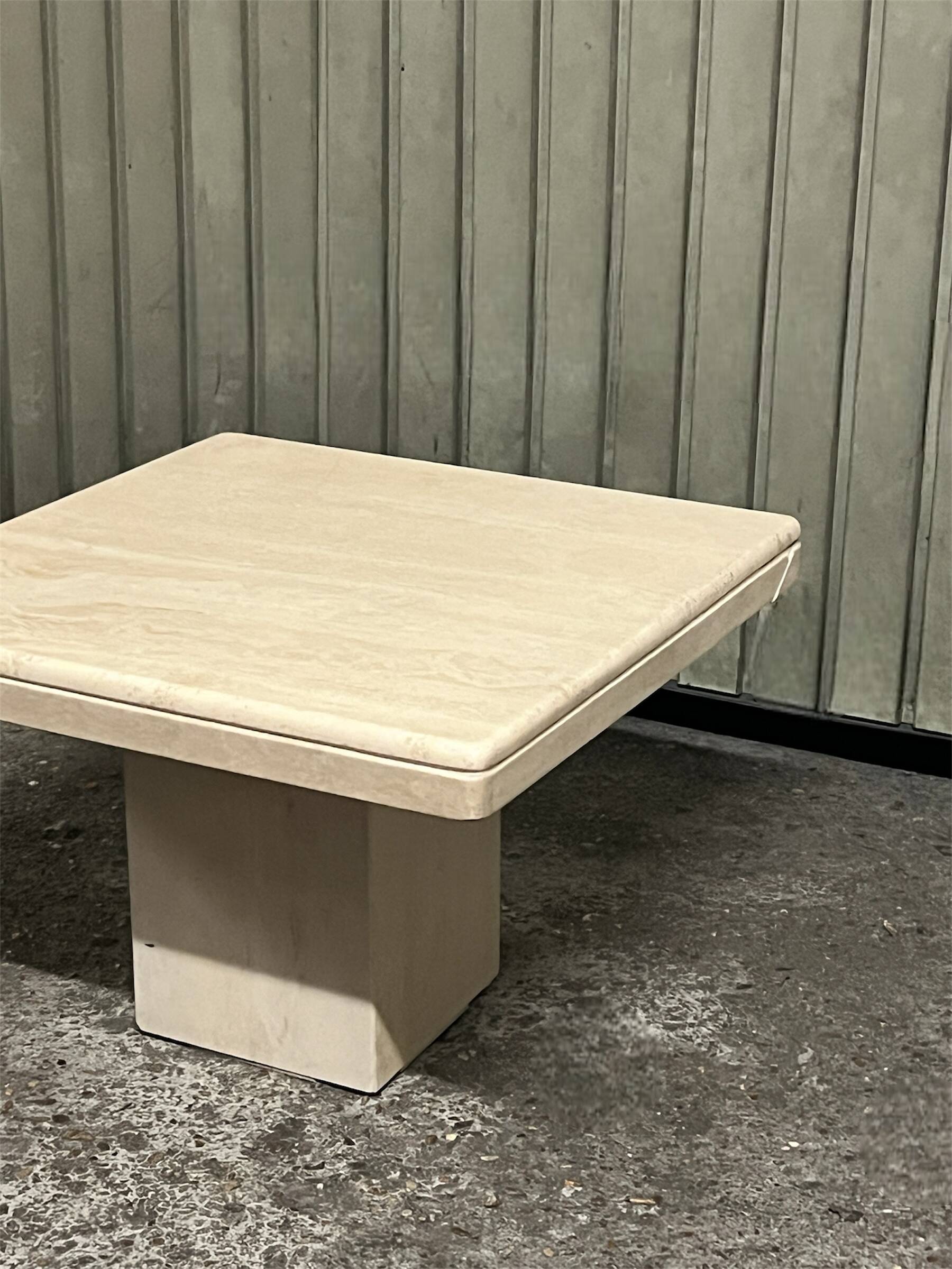 Italian travertine coffee table, 1970s design