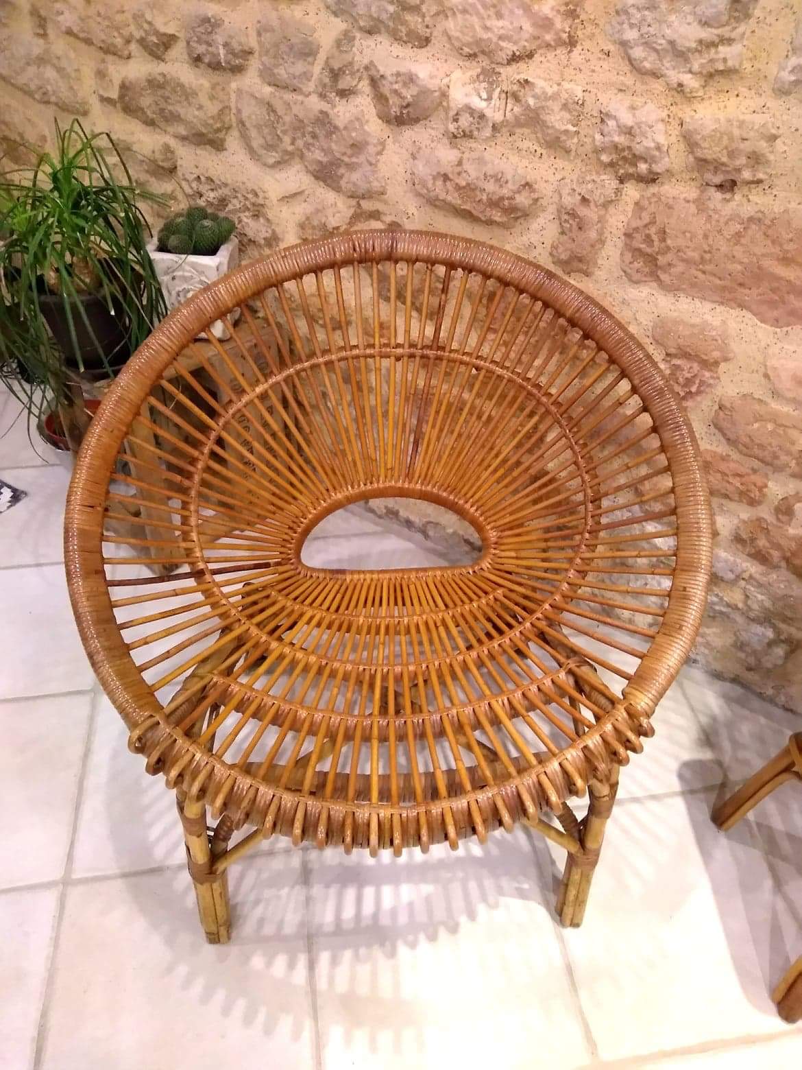 Pair of rattan chairs