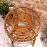 Pair of rattan chairs