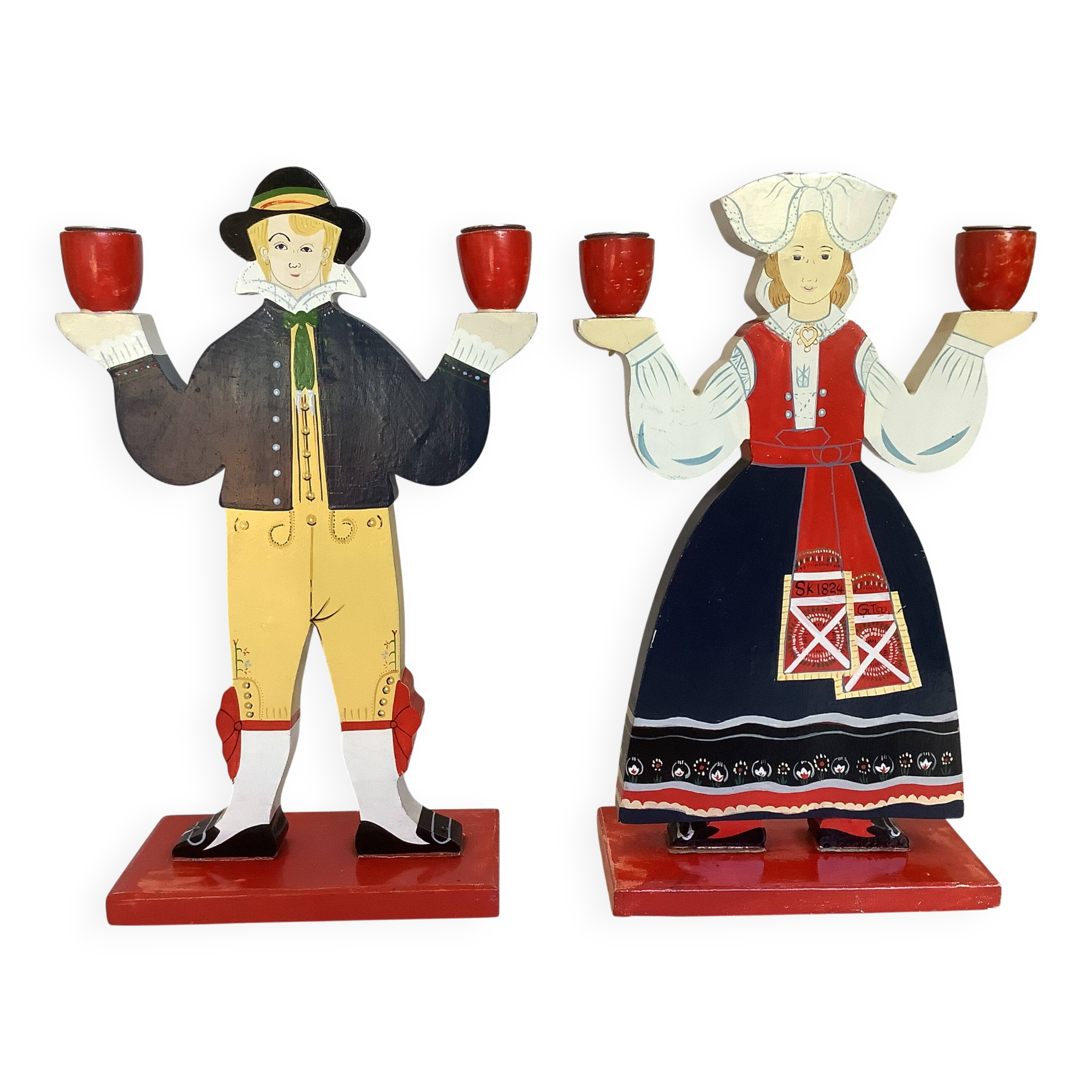 Pair of designer candlesticks Lizzi Velander IKEA