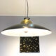 Chandelier in brass and black lacquered metal, Italy 70's