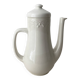 Coffee pot / teapot Sarreguemines France in white earthenware.