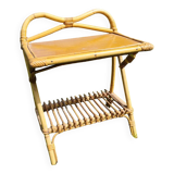 Bamboo and rattan bedside table