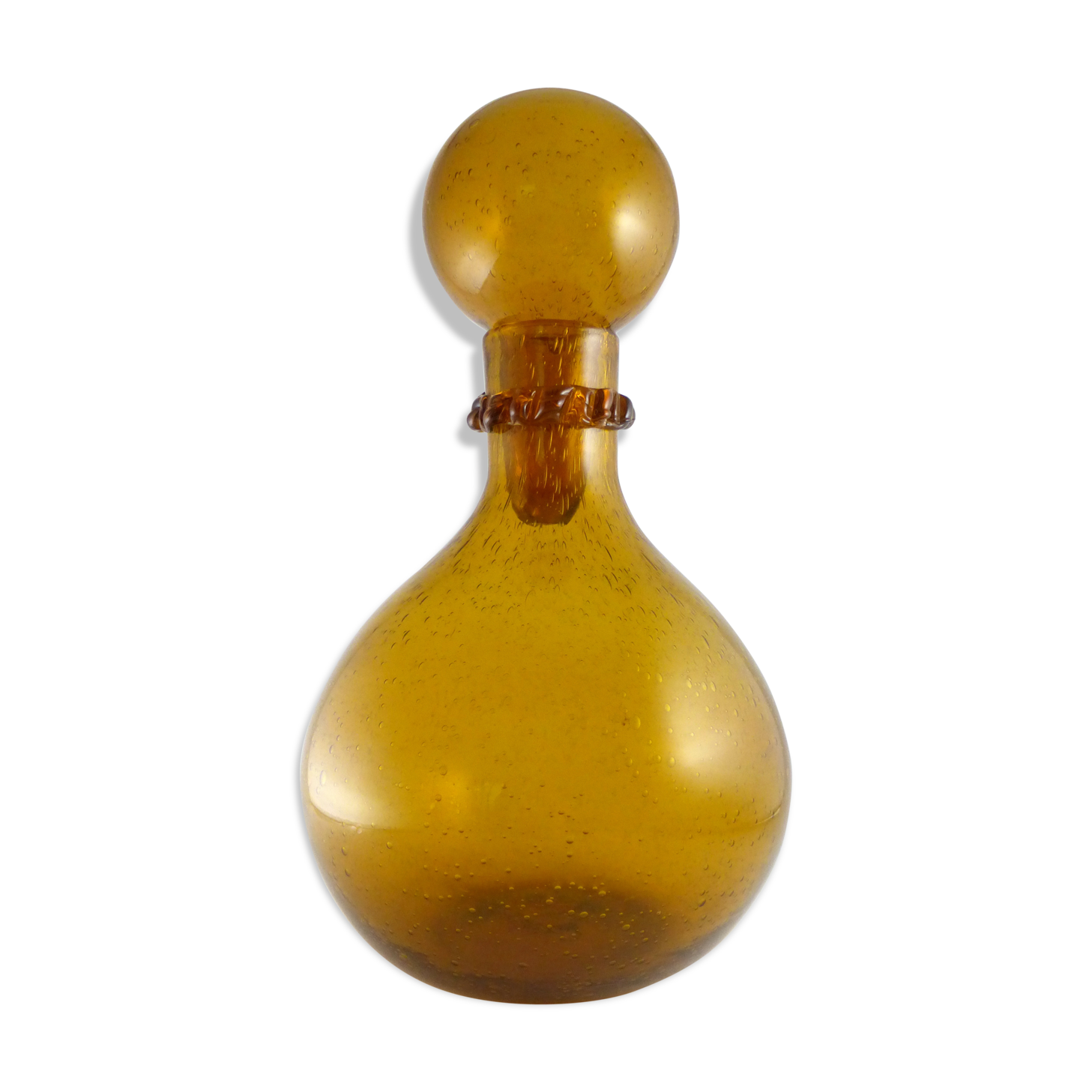 Bubble glass carafe amber from the 50 / 60