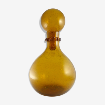 Bubble glass carafe amber from the 50 / 60