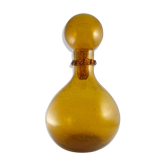 Carafe en verre bullé ambré des années 50/ 60