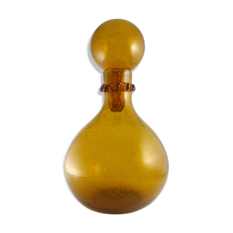 Bubble glass carafe amber from the 50 / 60