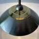 Suspended lamp in chrome and gold metal by TZ, 1970s, Germany.