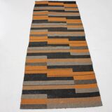 Geometric Modernist Bauhaus Rug, Czechoslovakia, 1930s