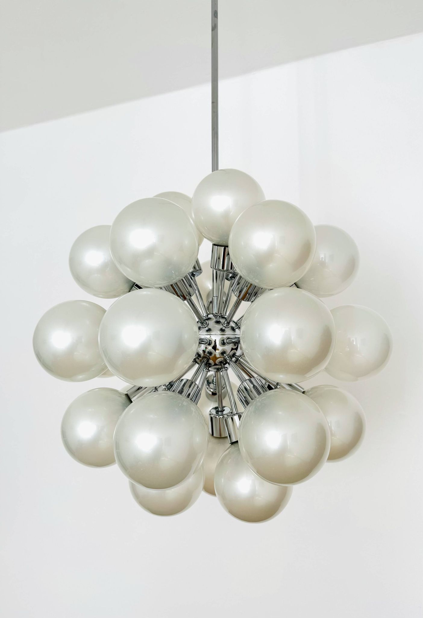 Chromed 1970s Sputnik Chandelier by Motoko Ishii for Staff
