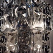 Large Crystal Glass Flush Mount from Kinkeldey, Germany, 1970s
