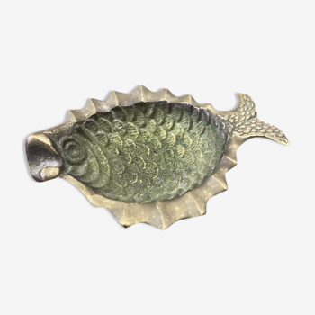 Brass ashtray shape fish