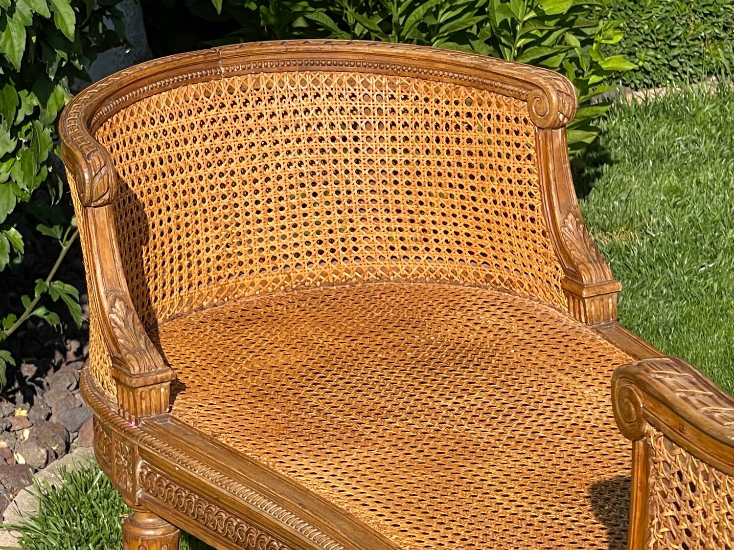 Banquette en Cannage Style Louis XVI