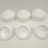 Lot 3 pots white opaline style
