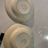 Lot of two antique Digoin Casino deep plates