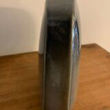 Yves Mohy grey porcelain blue lens vase for Virebent 1970