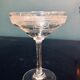 5 champagne glasses in chiseled crystal