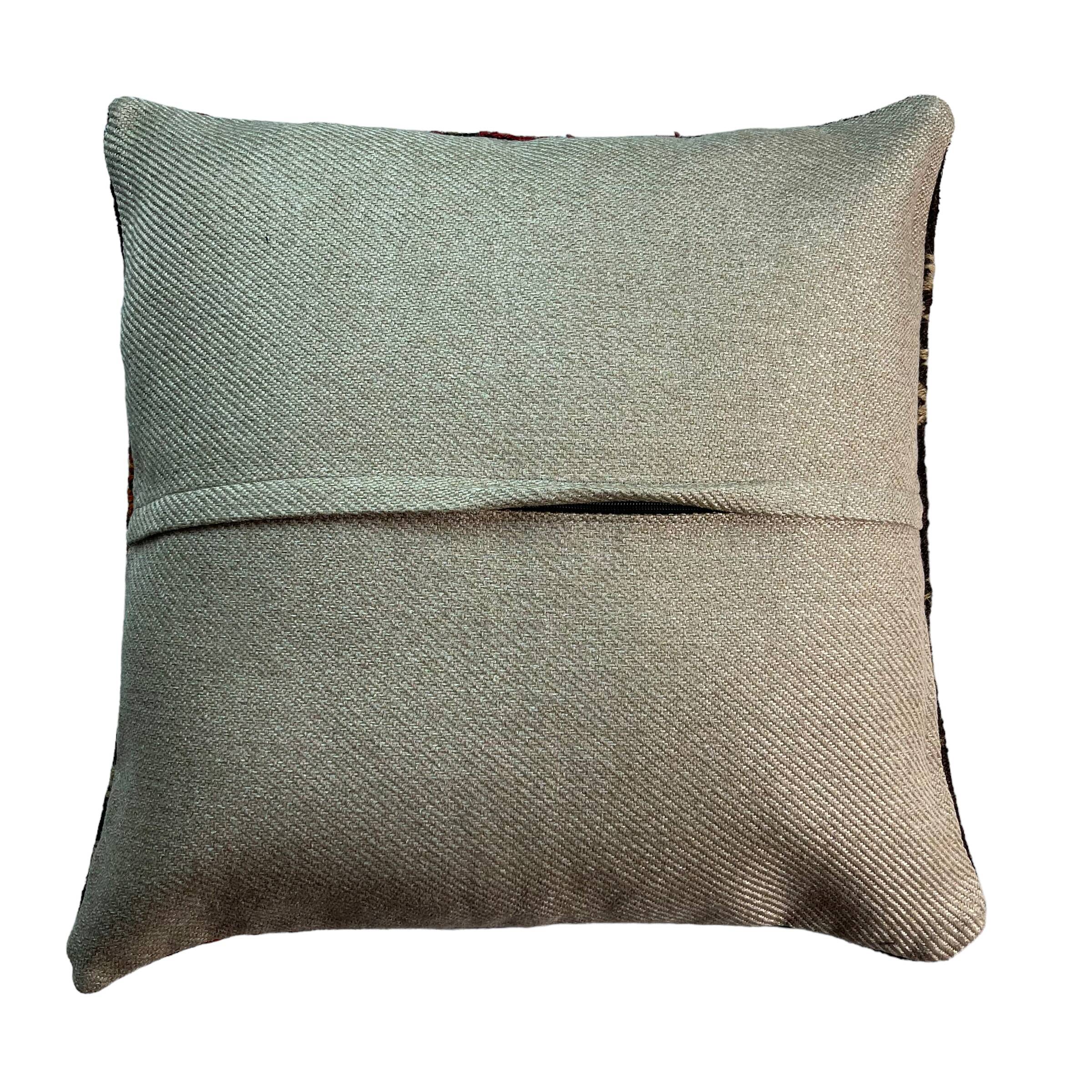 Vintage turkish kilim cushion cover , 55 x 55 cm