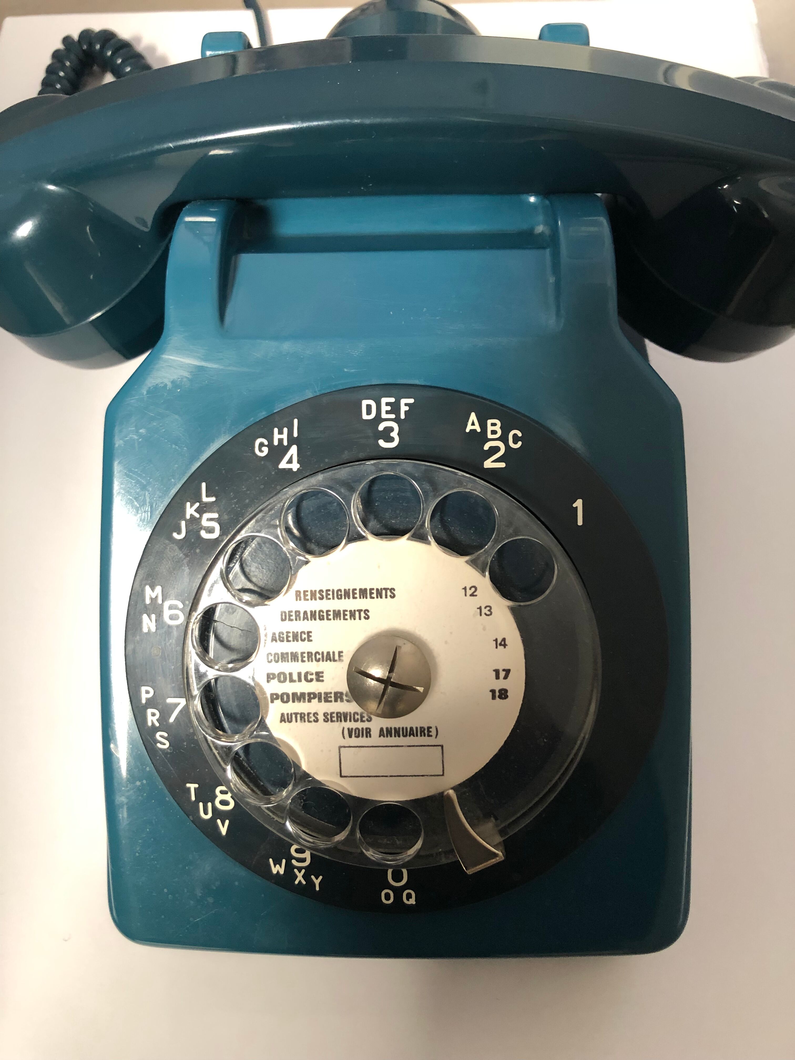 Vintage blue phone