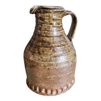 Vintage glazed stoneware pitcher stamped CP