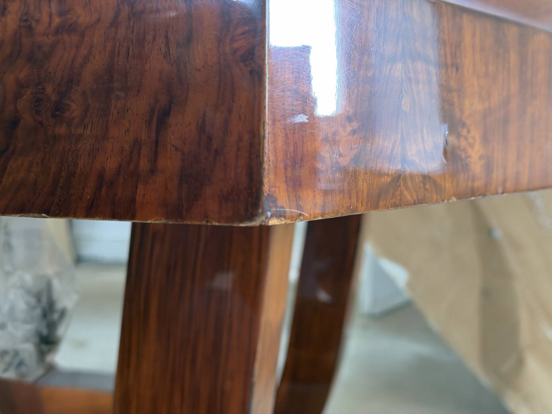 Table de salle à manger Art Déco extensible – années 1930