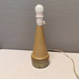 Handmade Beautiful partially glazed table lamp from Danish Søholm Ceramics, 1970s.