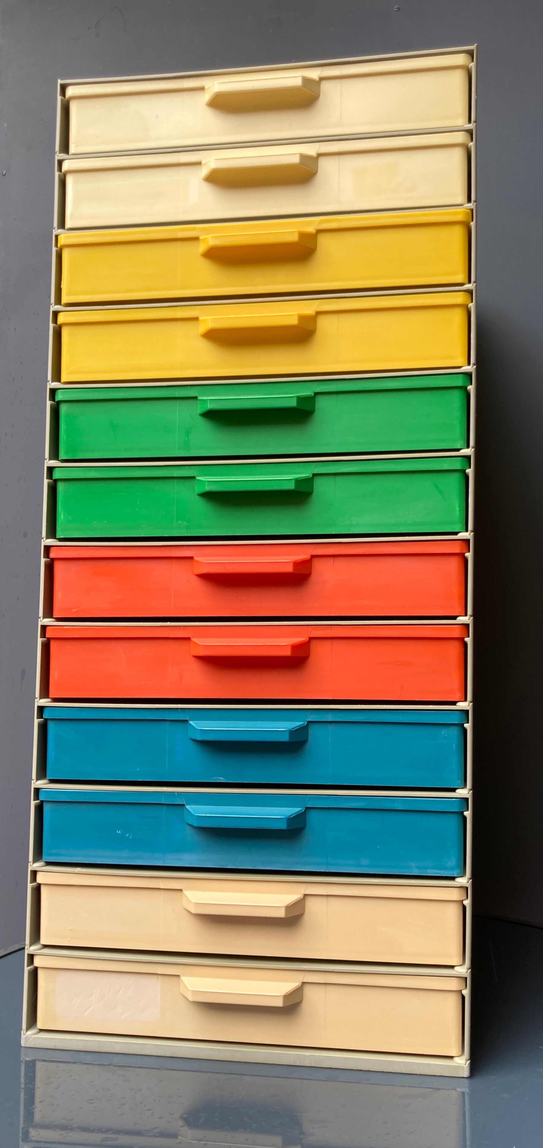 12-drawer vintage office locker
