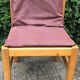 Set of 6 pine dining chairs sling seats canvas upholstery