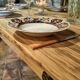 Solid oak farmhouse table "brut" 247x89, top "chocolate oak"