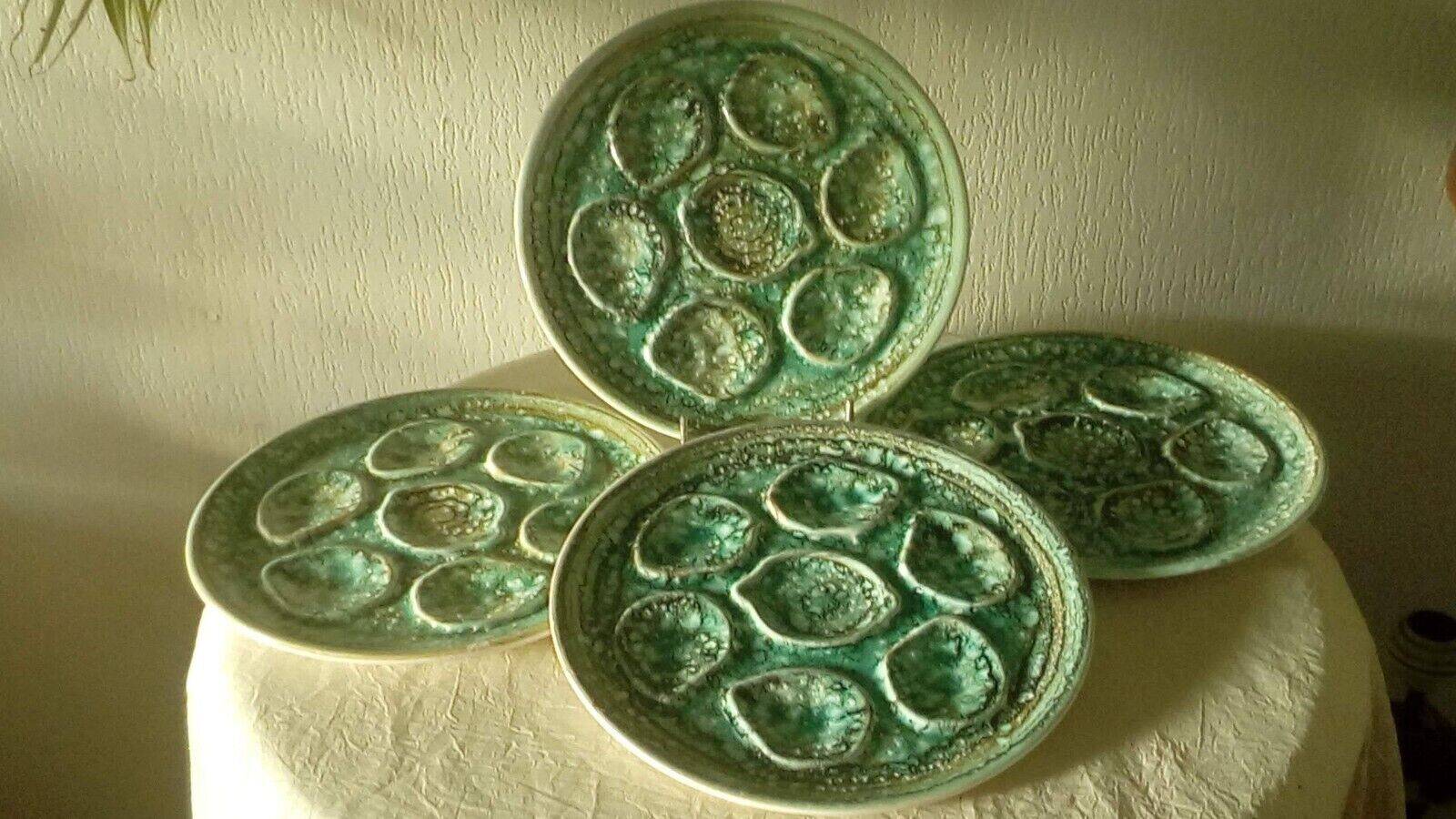 ceramic oyster plates France mousse model