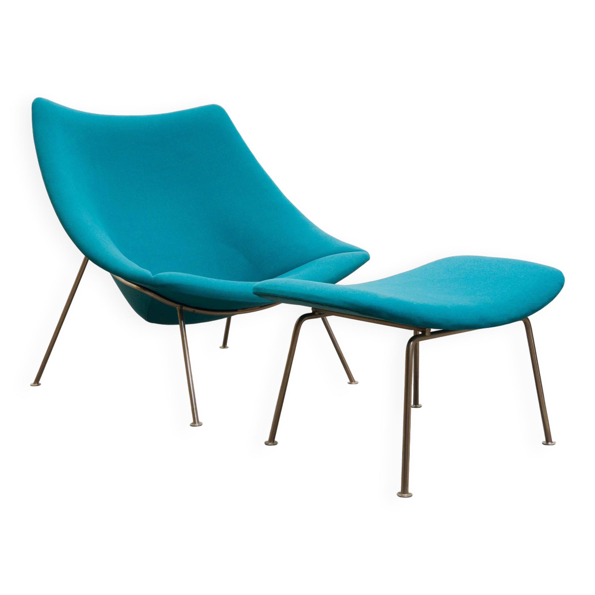 Oyster armchair with ottoman by Pierre Paulin for Artifort
