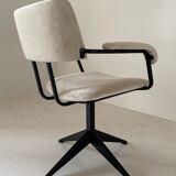 1960s vintage swivel velvet desk chair