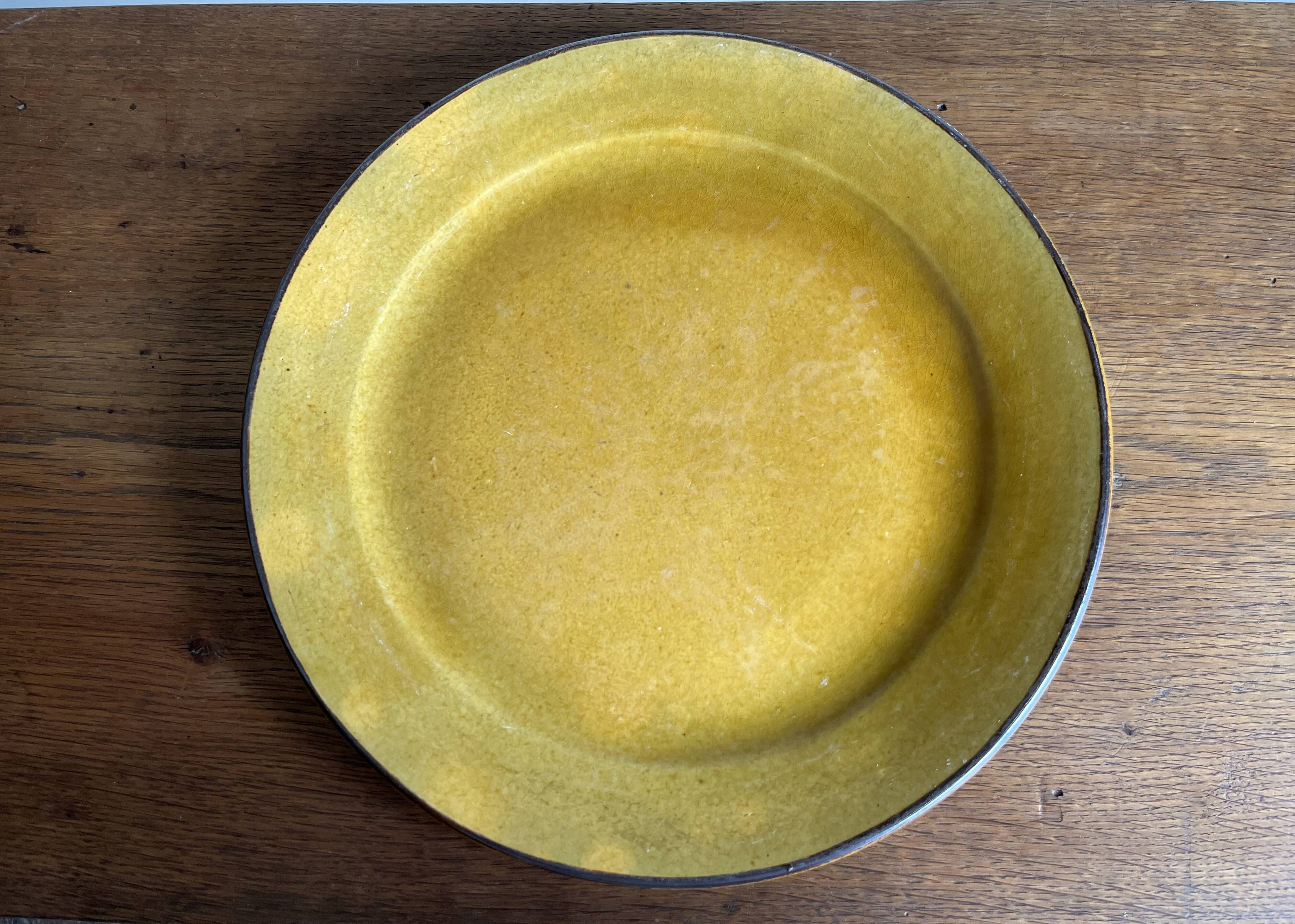 Glazed earthenware centrepiece Aegitna XXL plate Vallauris