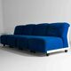 Modular "Amanta 24" sofa by Mario Bellini in premium cobalt blue, Italy 1975