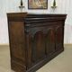 Early 20th-century oak bar counter with period zinc and tin cladding.