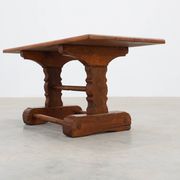 Antique Oak Monastery Coffee Table, France 17th Century