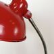 Large Red Industrial German Workshop Table Lamp from Helo Leuchten, 1950s