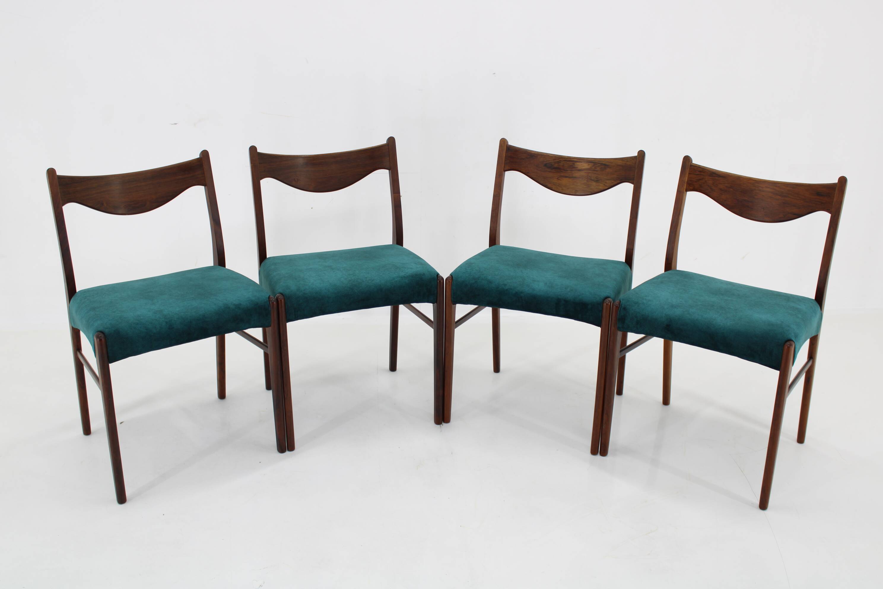 1960s Arne Wahl Iversen Set of Four Dining Chairs for Glyngøre Stolefabrik, Denmark