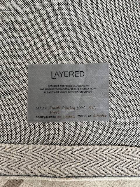 Swedish rug. hand knotted wool, layered design 2010