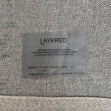 Swedish rug. hand knotted wool, layered design 2010