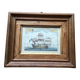 Marine watercolour on vellum paper in an antique wooden frame.