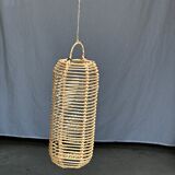 Small lantern-shaped rattan suspension H35 D15
