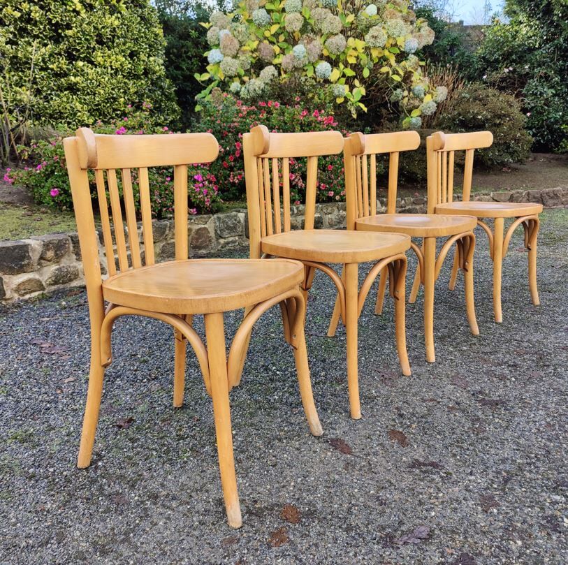 Light wood bistro chairs