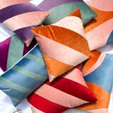 Coussin en velours upcyclé