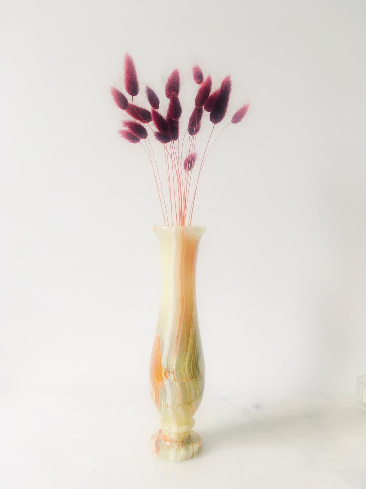 Superb vintage onyx vase