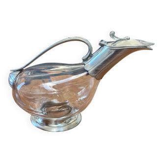 Pewter wine carafe "The Spirit and the Wine" – Exceptional piece – 1.3