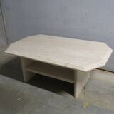 Vintage travertine coffee table, Italy 1970