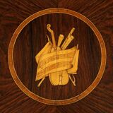 Pair of Louis XVI style inlaid bedside tables from the 20th century