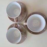 3 union pacific tableware cups and saucers