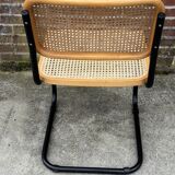 Set of 4 chairs Cesca B32 designed by Marcel Breuer design black frame